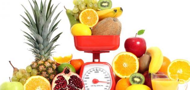 طريقة حساب السعرات الحرارية للفاكهة