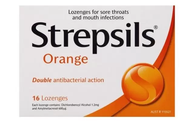 اقراص ستربسلز لعلاج التهاب الحلق والرشح STREPSILS