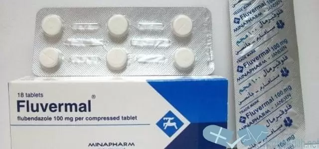 دواعي استعمال دوء فلوفيرمال لعلاج ديدان المعدة FLUVERMAL