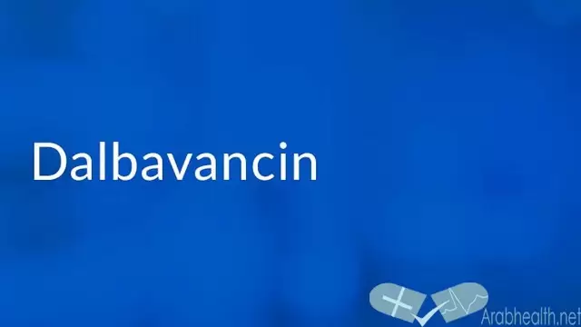 نشرة حقن دالبافانسين لعلاج عدوى الجلد Dalbavancin