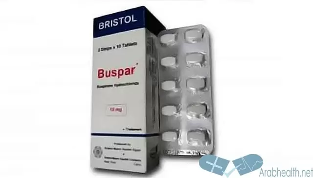 نشرة أقراص بوسبار لعلاج القلق Buspar