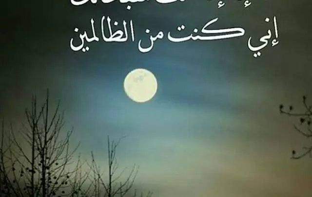 دعاء لا اله الا انت سبحانك انى كنت من الظالمين